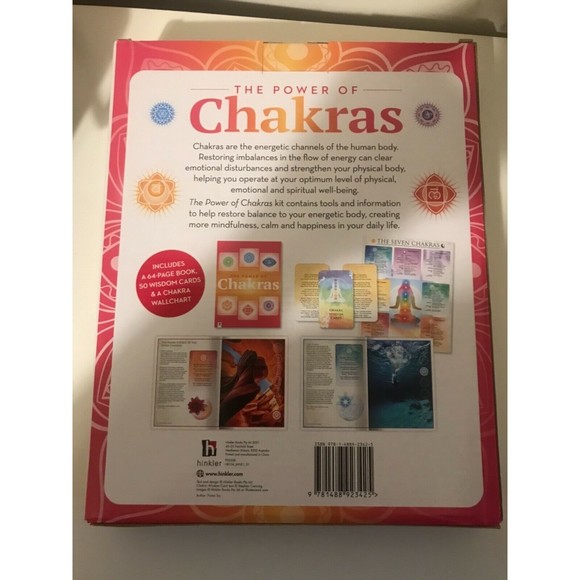 Chakras. The Power of Chakras. Set With Book & 50 Wisdom Cards and Wallchart New - Picture 2 of 2